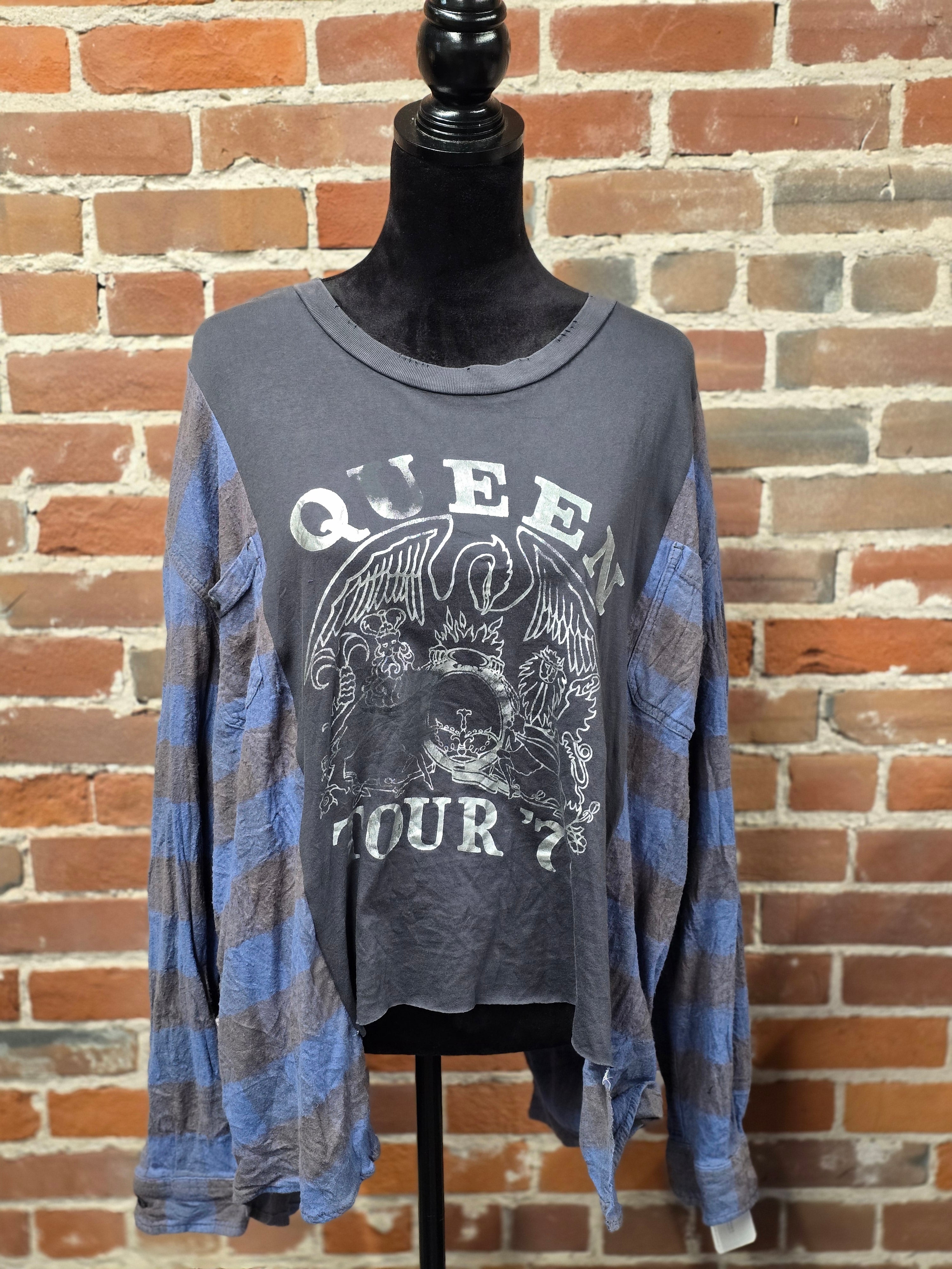 Queen Rock Band Flannel - Handcrafted One-of-a-Kind Style