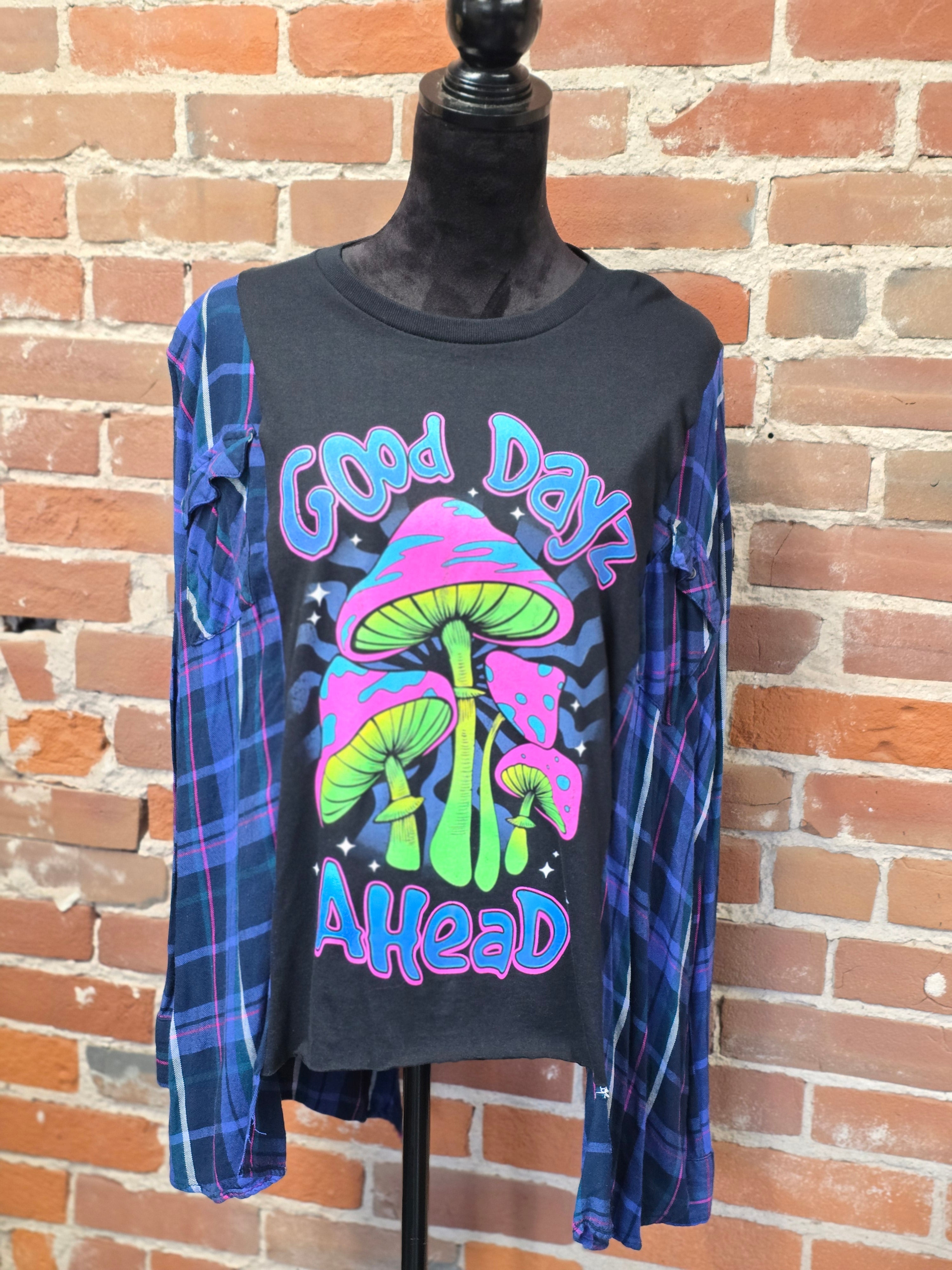 Good Days Ahead Flannel Shirt – Handcrafted One-of-a-Kind